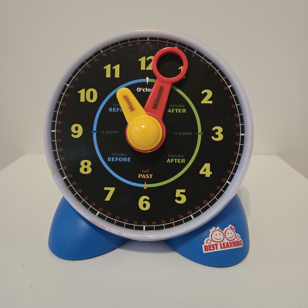 Best Learning/Kids Educational Clock Toy - Blue and Yellow‎